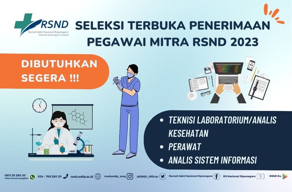 Rumah Sakit Nasional Diponegoro, RSND, loker RSND, lowongan kerja RSND, rekrutmen RSND, seleksi RSND, lowongan kerja, lowongan pekerjaan